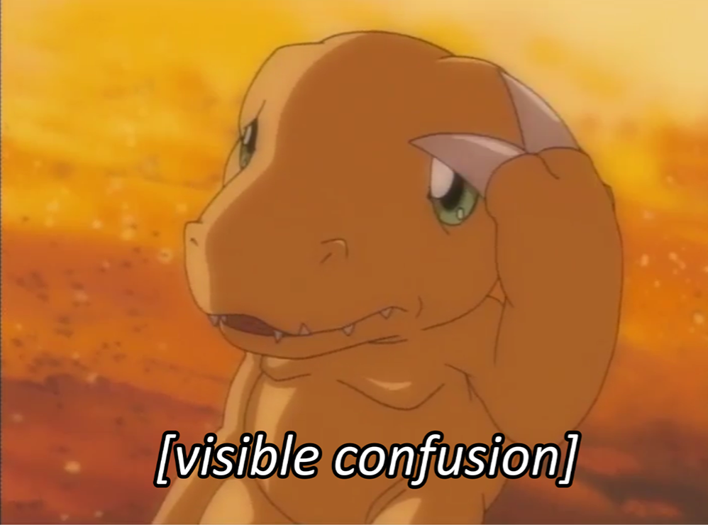 confused agumon