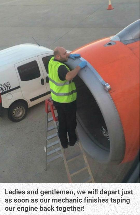 Plane-Engine-Finishes-With-Duck-Tape-Funny-Image