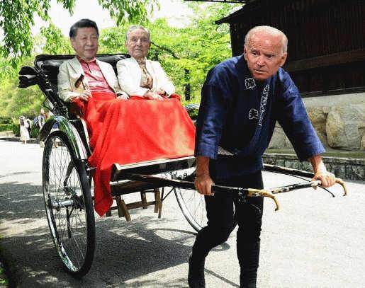 joe-biden-pulling-riickshaw-china-president-george-soros