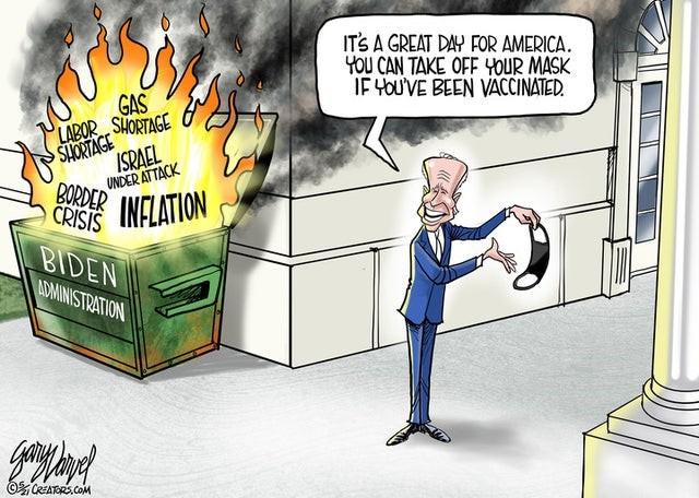 Joe-Biden-Coronavirus-COVID19-Israel-Inflation-Dumpster-Fire-Border-Crisis-Immigration