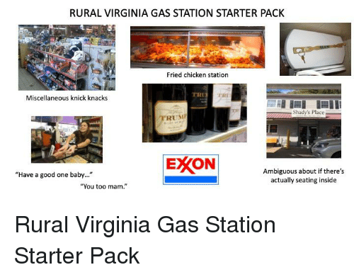 rural-virginia-gas-station-starter-pack-fried-chicken-station-miscellaneous-42610778